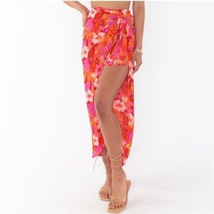 Show Me Your Mumu Wrap Skirt in Mai Tai print